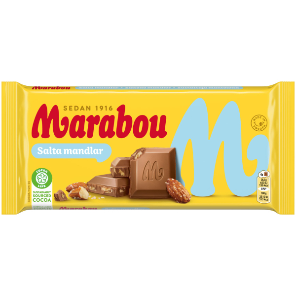 Marabou salta mandlar, 16 x 200g